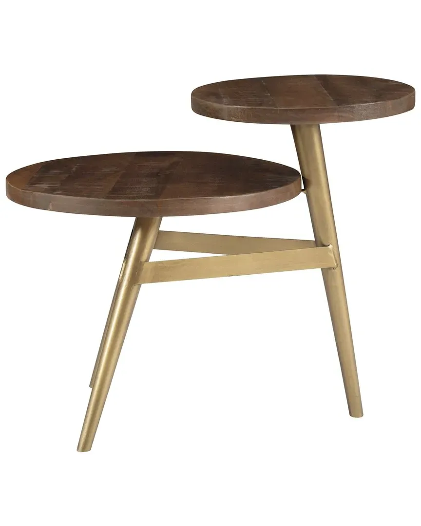 Denman 2-Tiered Side Table - Natural, Mango Wood image