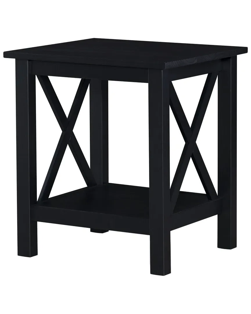 Dover End Table with Storage - Black image