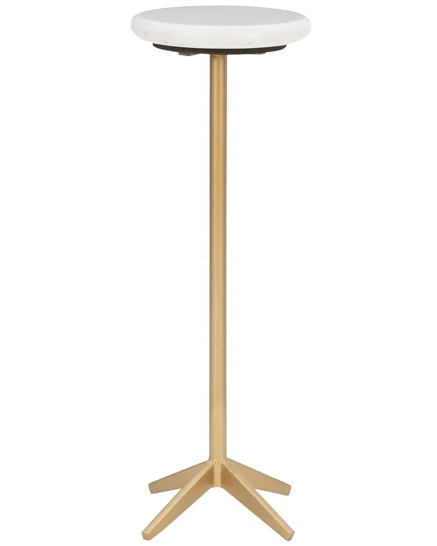 Ella Round Side Table - White, Marble image