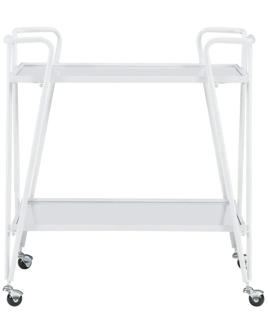 Ellie Bar Cart - White, Steel