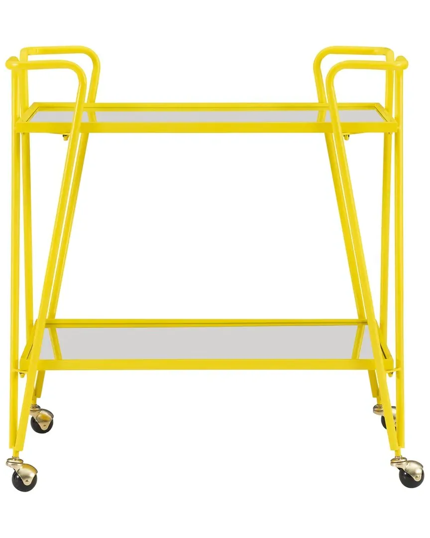 Ellie Bar Cart - Yellow, Steel