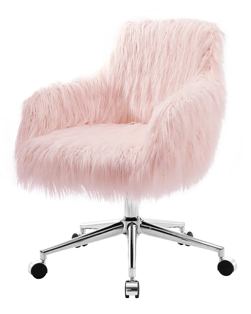 Fiona Chrome Base Office Chair - Pink image