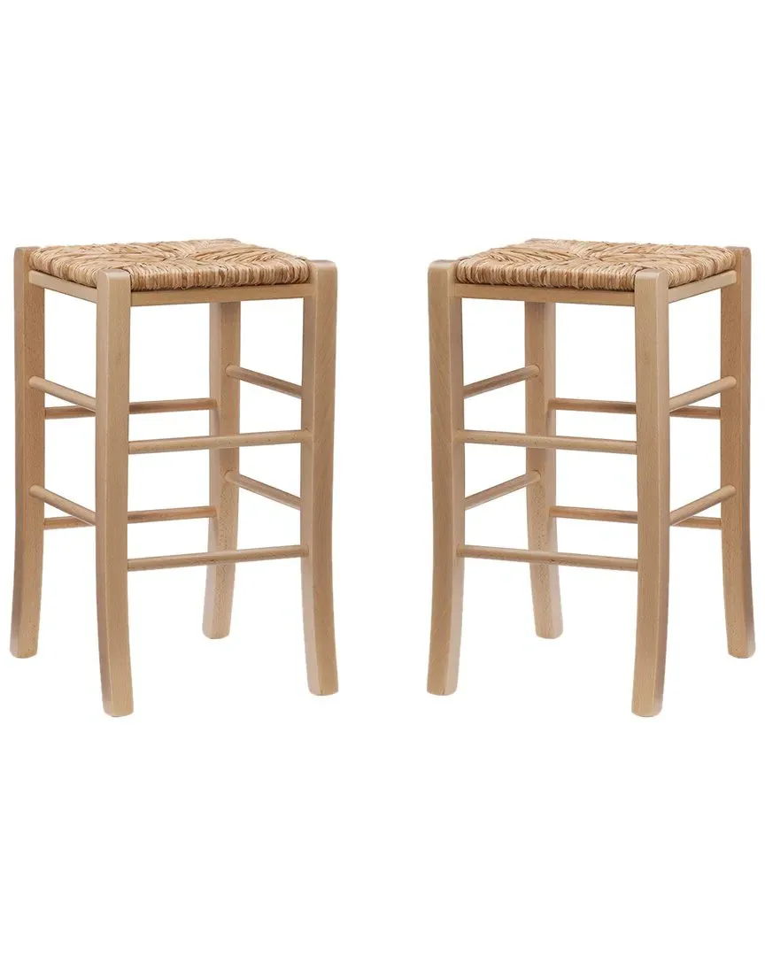 Gianna Backless Counter Stools Set of 2 - Natural, Beechwood image