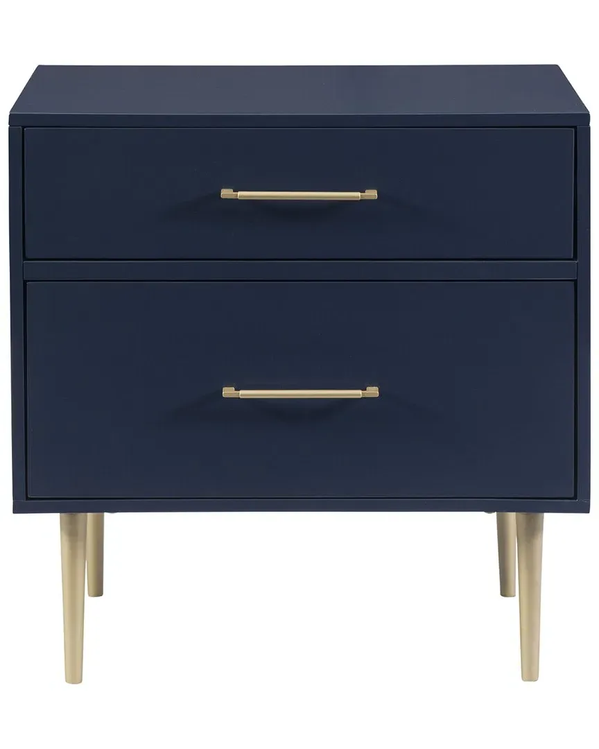 Gwyneth 2-Drawer Night Stand - Navy, MDF