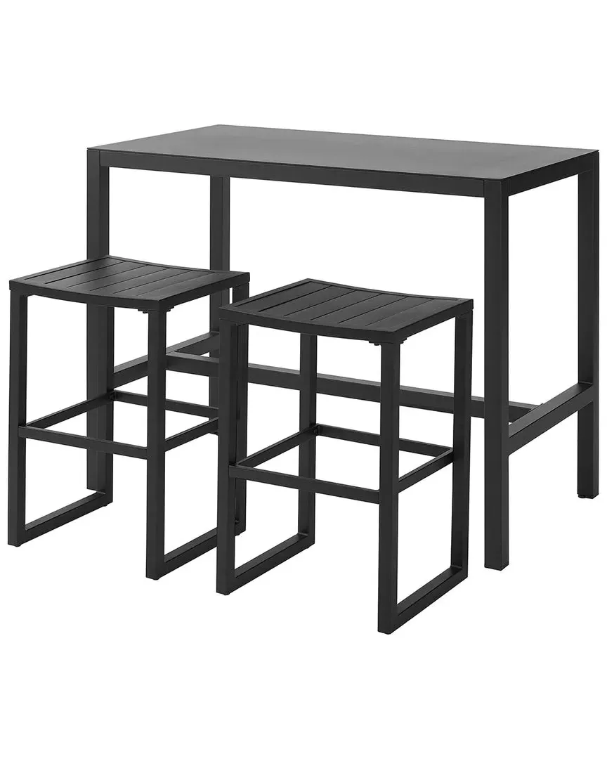 Holland 3-Piece Tavern Set - Black, Aluminum image