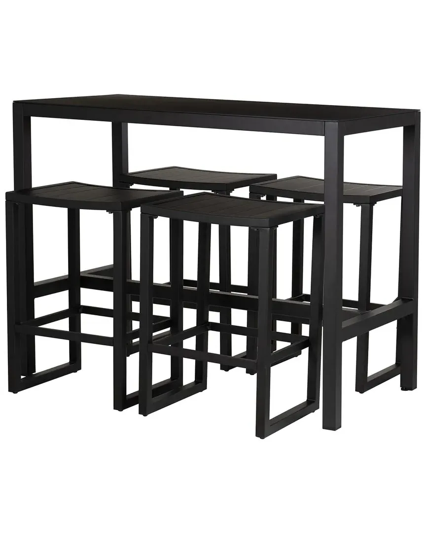Holland 5-Piece Tavern Set - Black, Aluminum