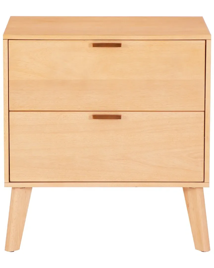 Hudson 2-Drawer Nightstand - Brown, MDF image