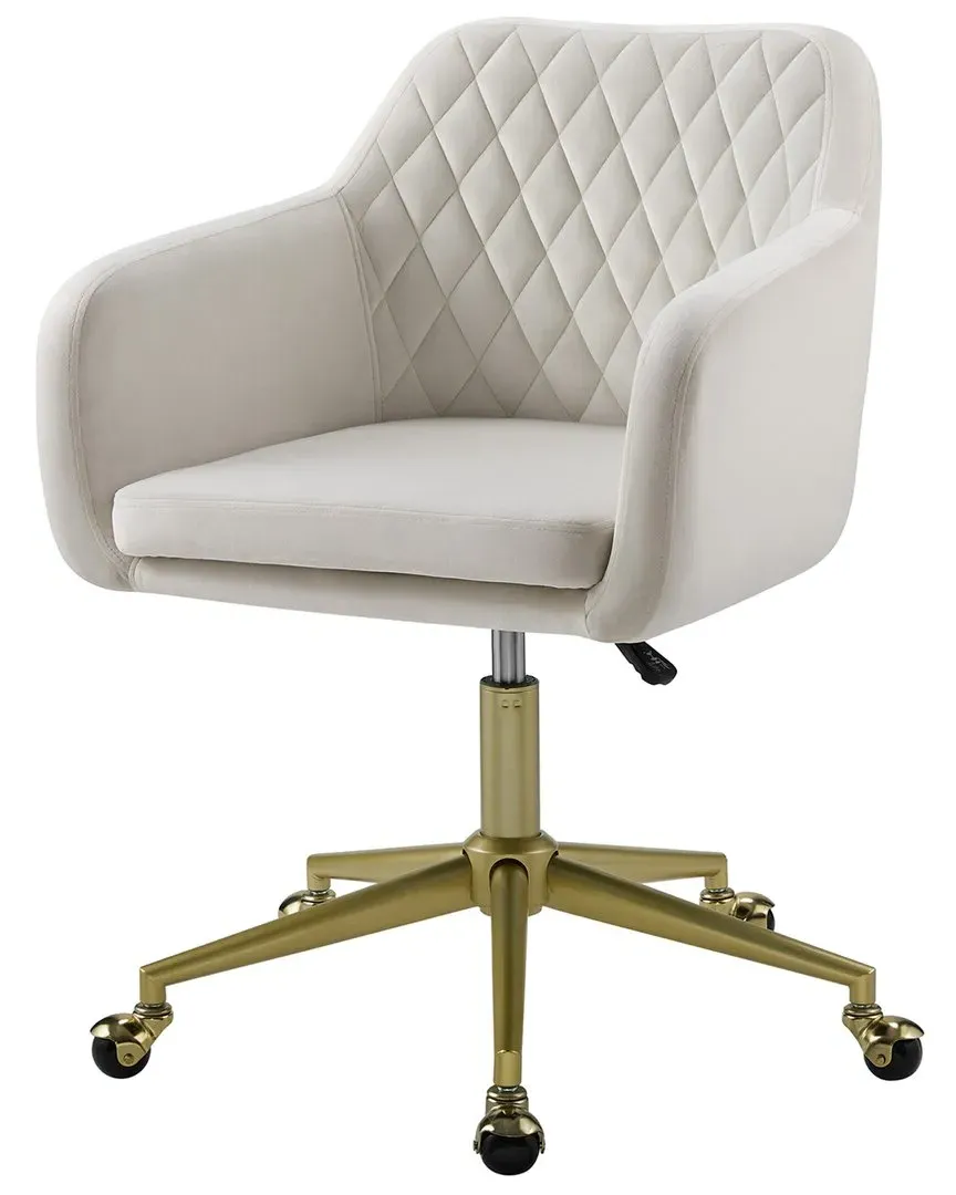 Imogen Quilted Office Chair - Off White image
