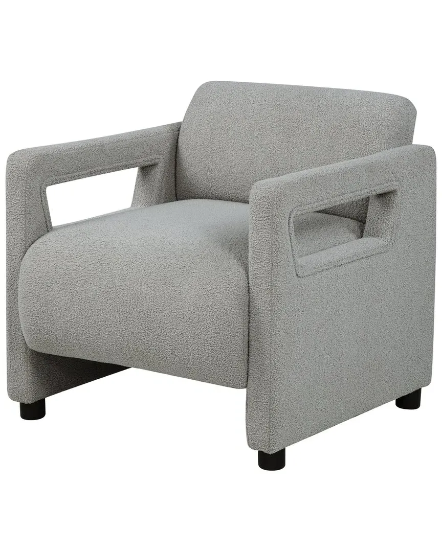 Liam Sherpa Accent Chair - Light Grey, Polyester image
