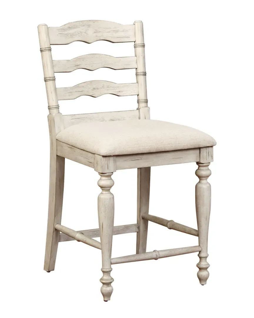 Marino Counter Stool - White Wash, Rubberwood