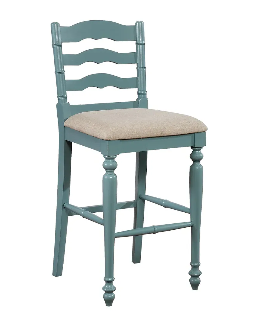 Melva Bar Stool - Antique Blue, Rubberwood