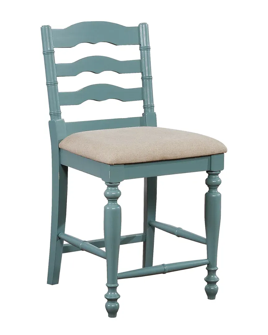Melva Counter Stool - Antique Blue, Rubberwood image
