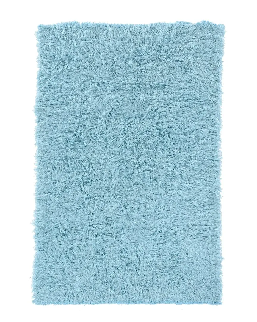 New Flokati 1400Gr Area Rug - Blue, Wool