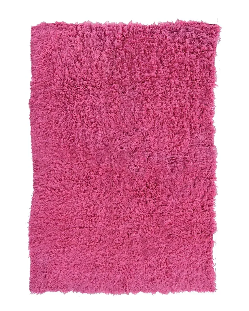 New Flokati 1400Gr Area Rug - Fuchsia, Wool