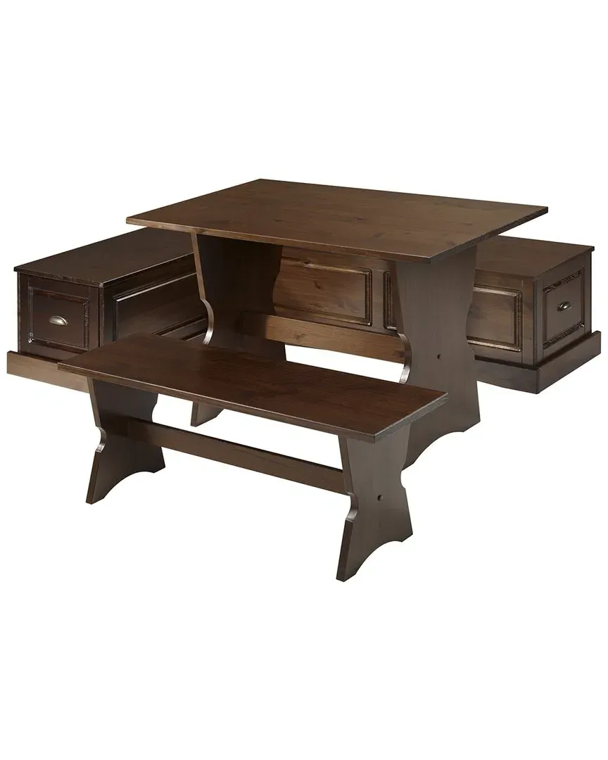 Nooks Backless Corner Nook with Storage - Brown