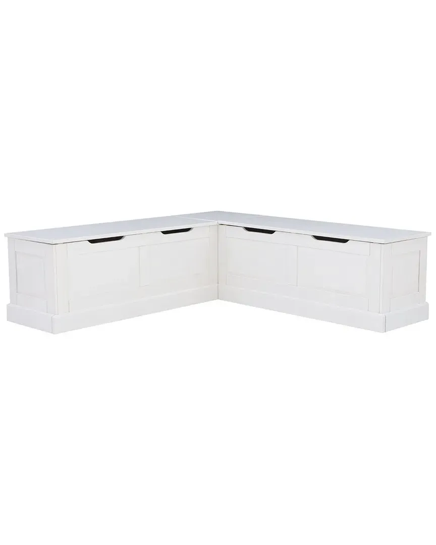 Nooks Backless Corner Nook with Storage - White image