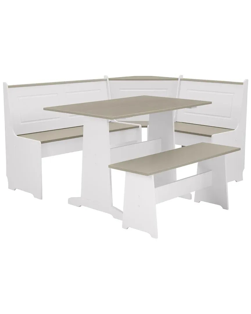 Nooks Corner Nook Set with Storage - White, Pine