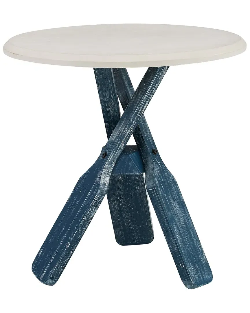 Orville Round Side Table - Blue, Fir Wood image