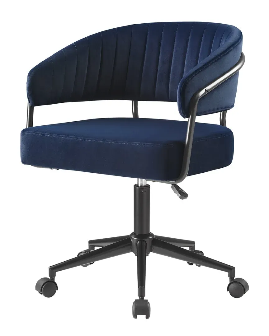 Portland Office Chair - Navy, Velvet