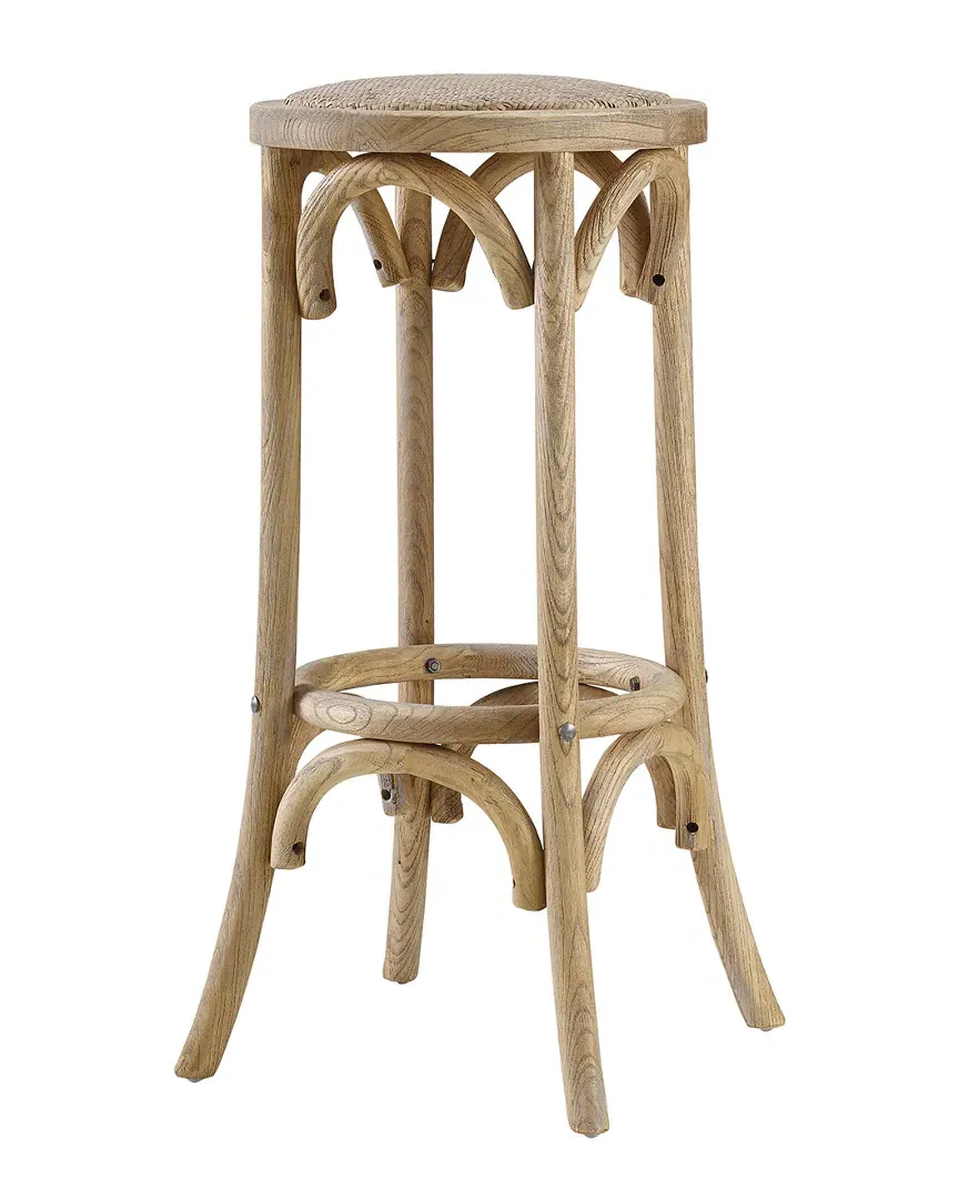 Rae Rattan Seat Backless Bar Stool - Brown image