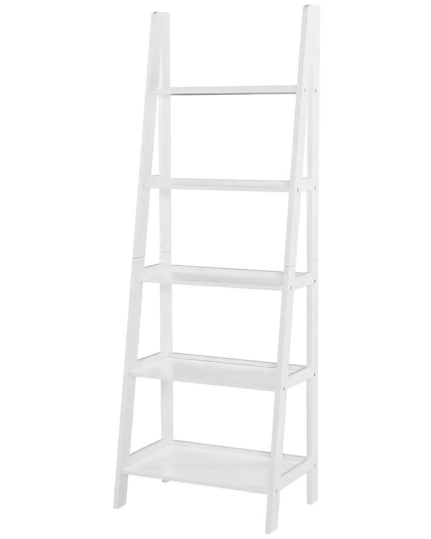 Rossland 5-Shelf Bookshelf - White, Wood