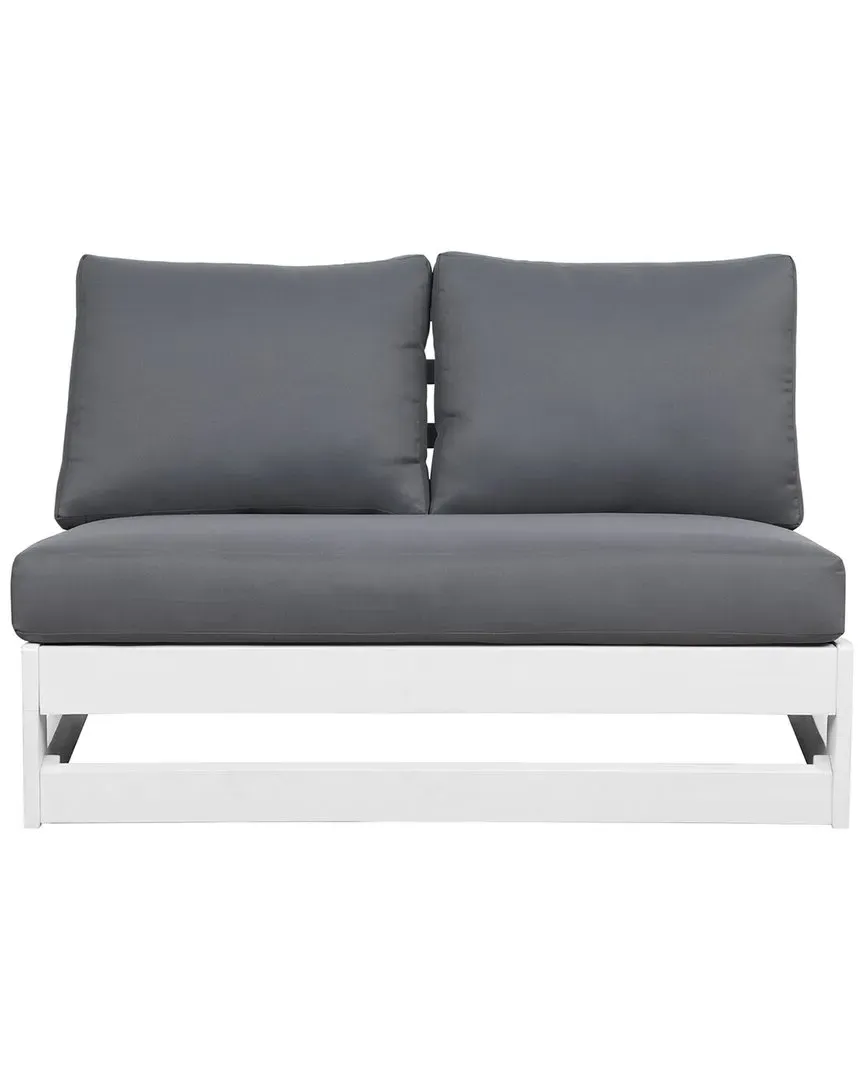 Silbury Outdoor Bench - White, Acacia