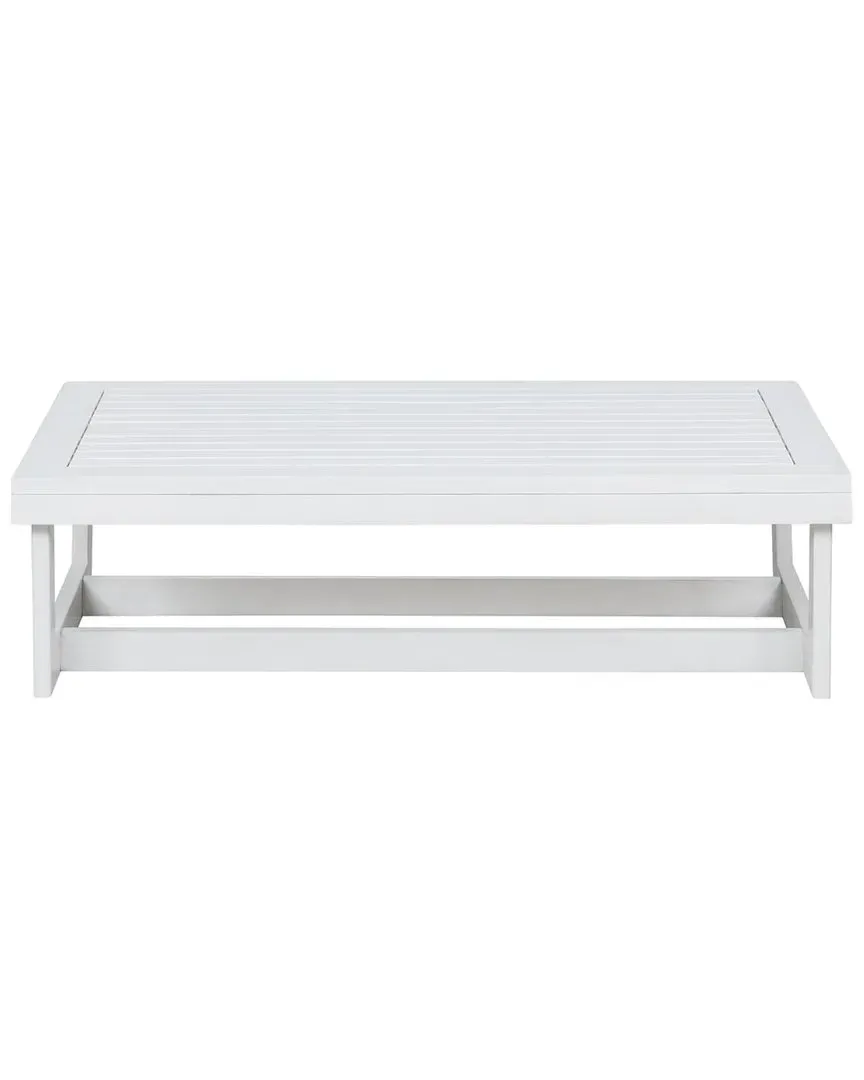 Silbury Outdoor Cocktail Table - White, Acacia image