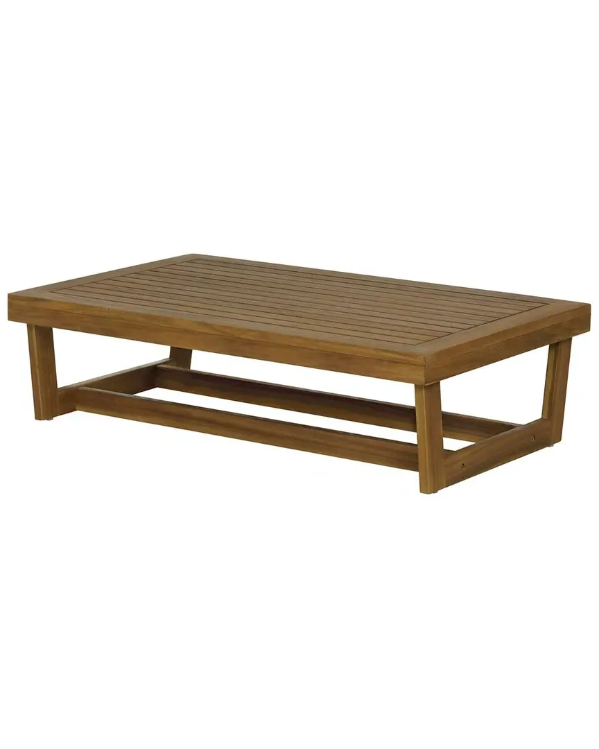 Silbury Outdoor Cocktail Table with Storage - Brown, Acacia