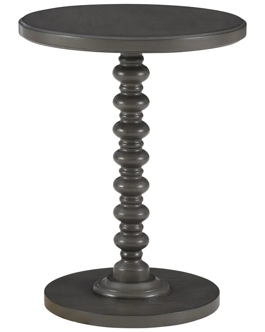 Spectrum Round Accent Table - Dark Grey, Rubberwood