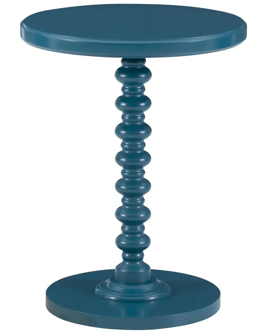 Spectrum Round Accent Table - Teal, Rubberwood
