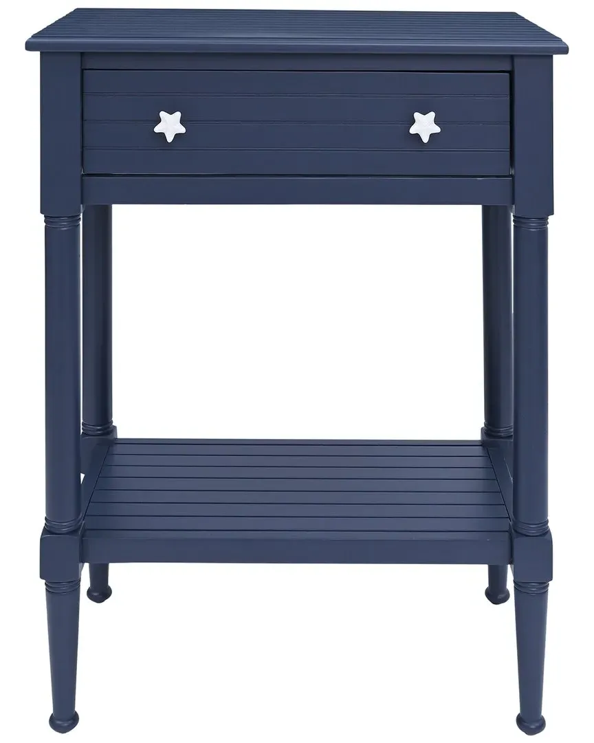 Starfish Accent Table with Drawer - Navy