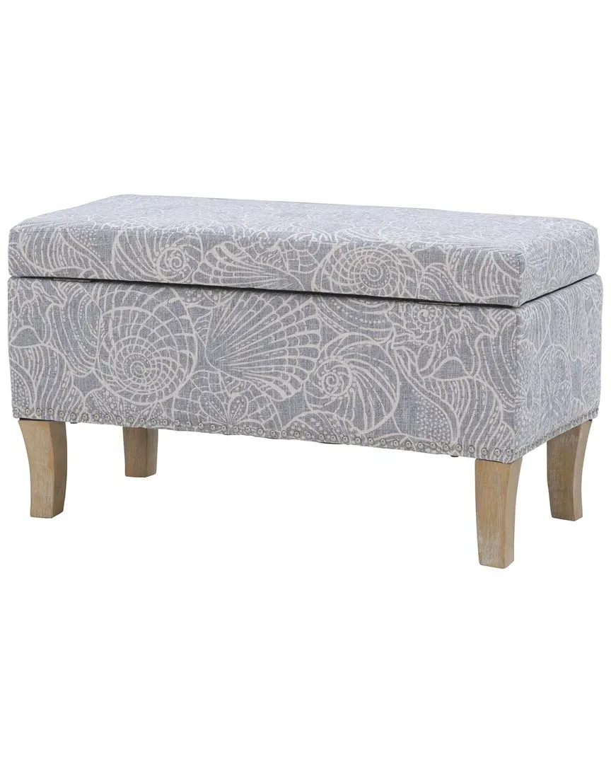 Stephanie Upholstered Storage Ottoman - Grey image