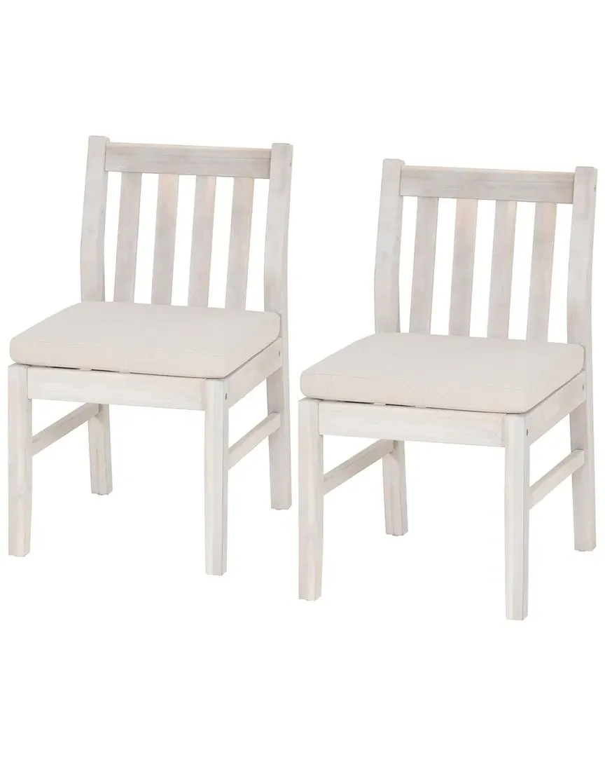 Teagon Dining Chair Set of 2 - Natural, Acacia Wood image