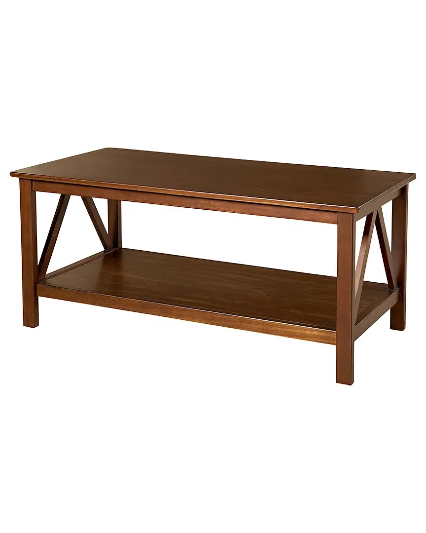 Titian Coffee Table with Shelf - Antique Tobacco, Pine image