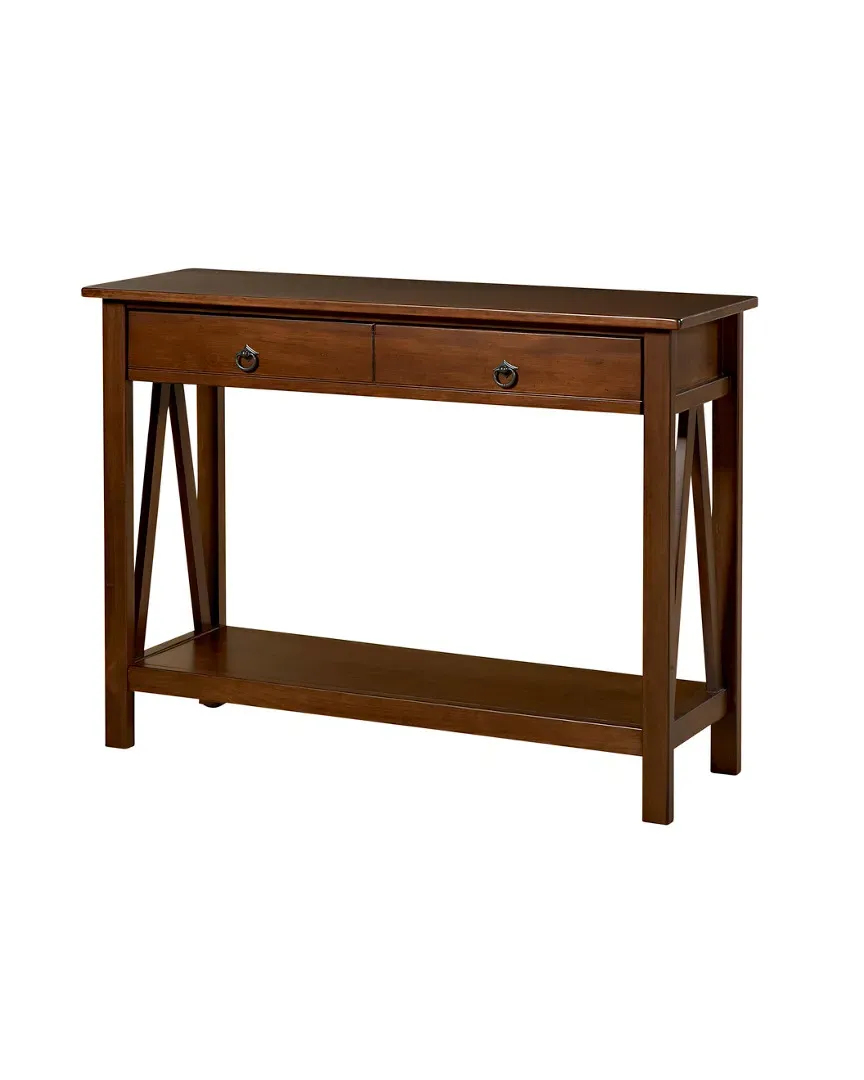 Titian Console Table with Drawers - Brown, Pine image
