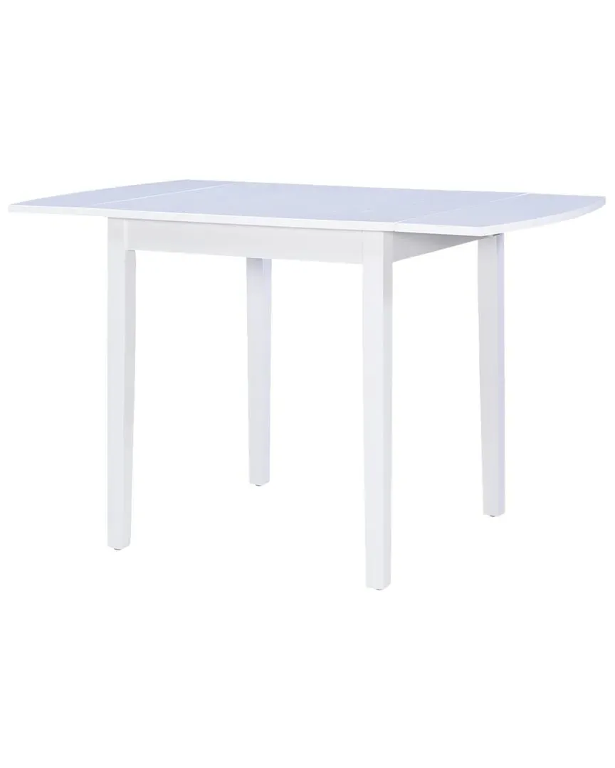 Torino Square Drop Leaf Dining Table - White, Rubberwood