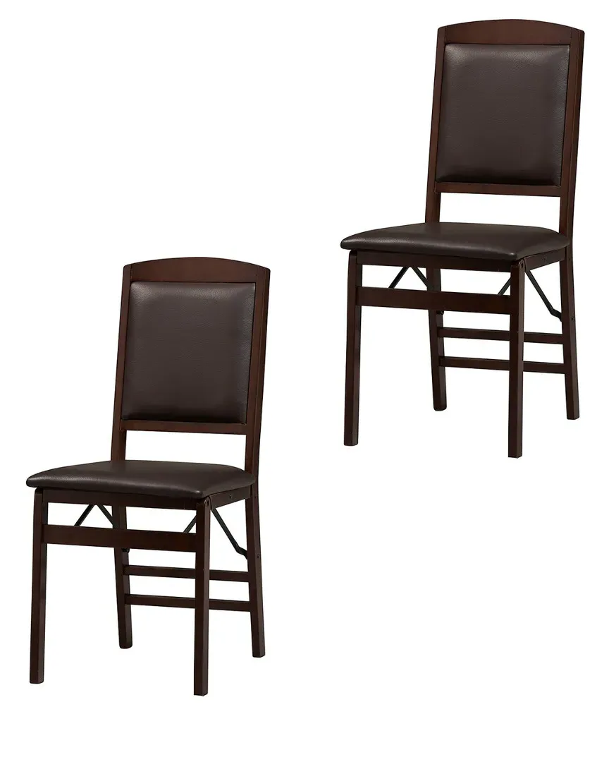 Triena Folding Chairs Set of 2 - Espresso image