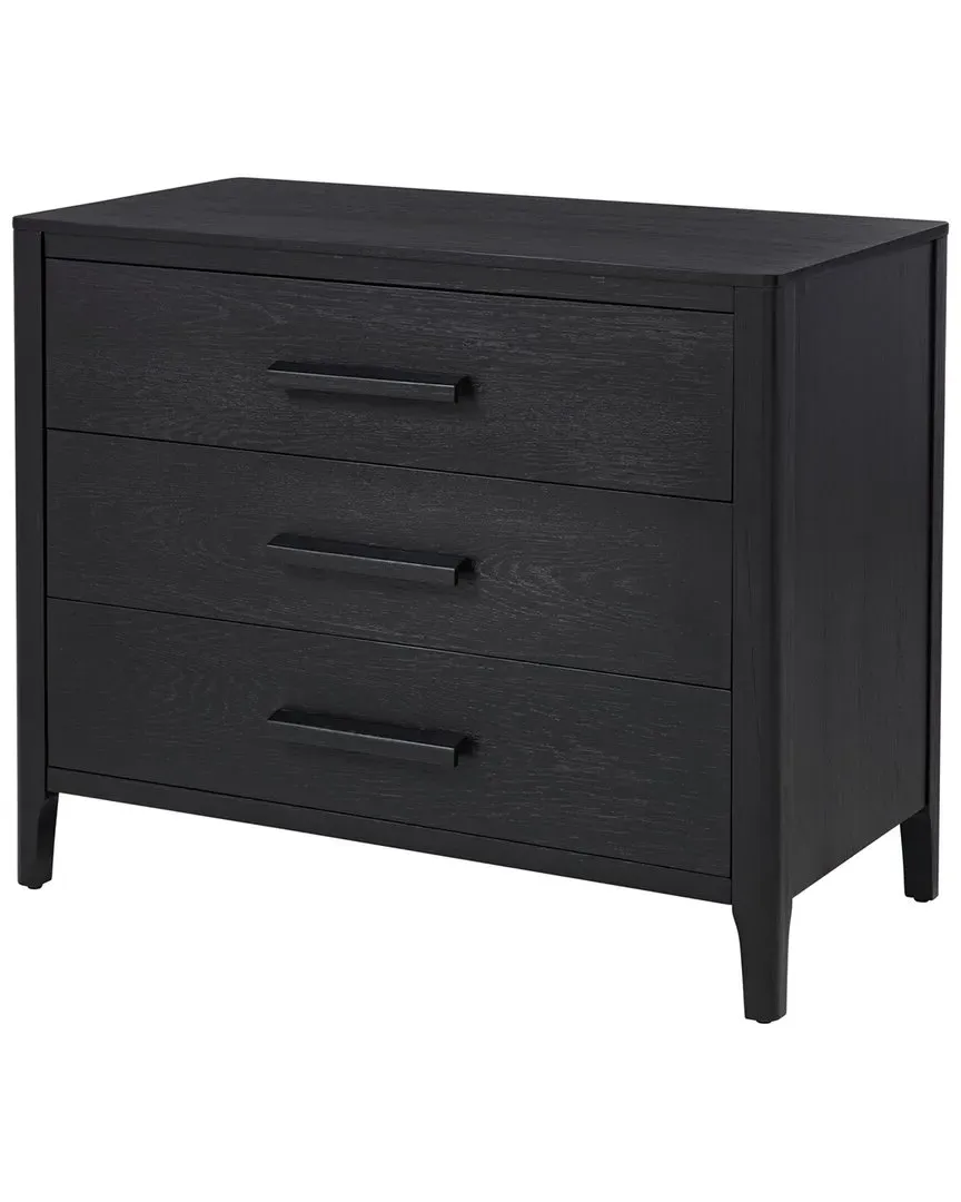 Wilcox 3-Drawer Dresser - Black, Oak Veneer image