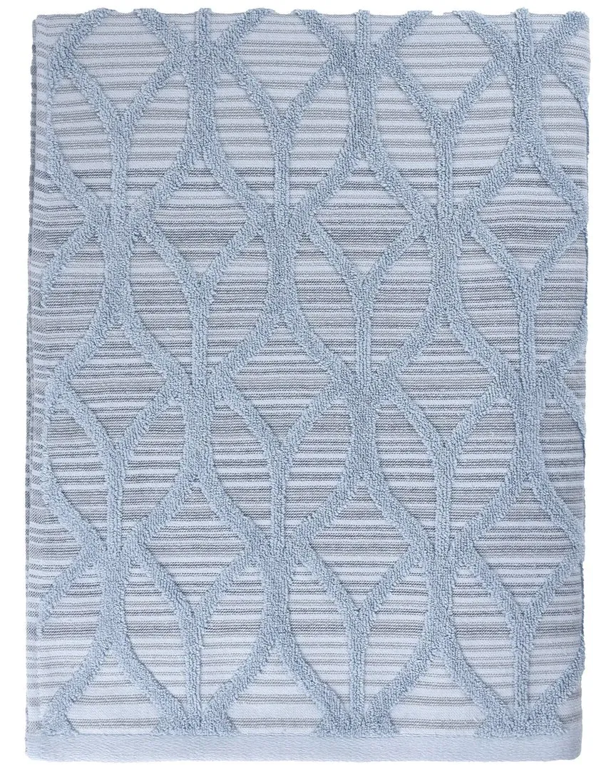 Alev Jacquard Bath Towel - Blue, Turkish Cotton image
