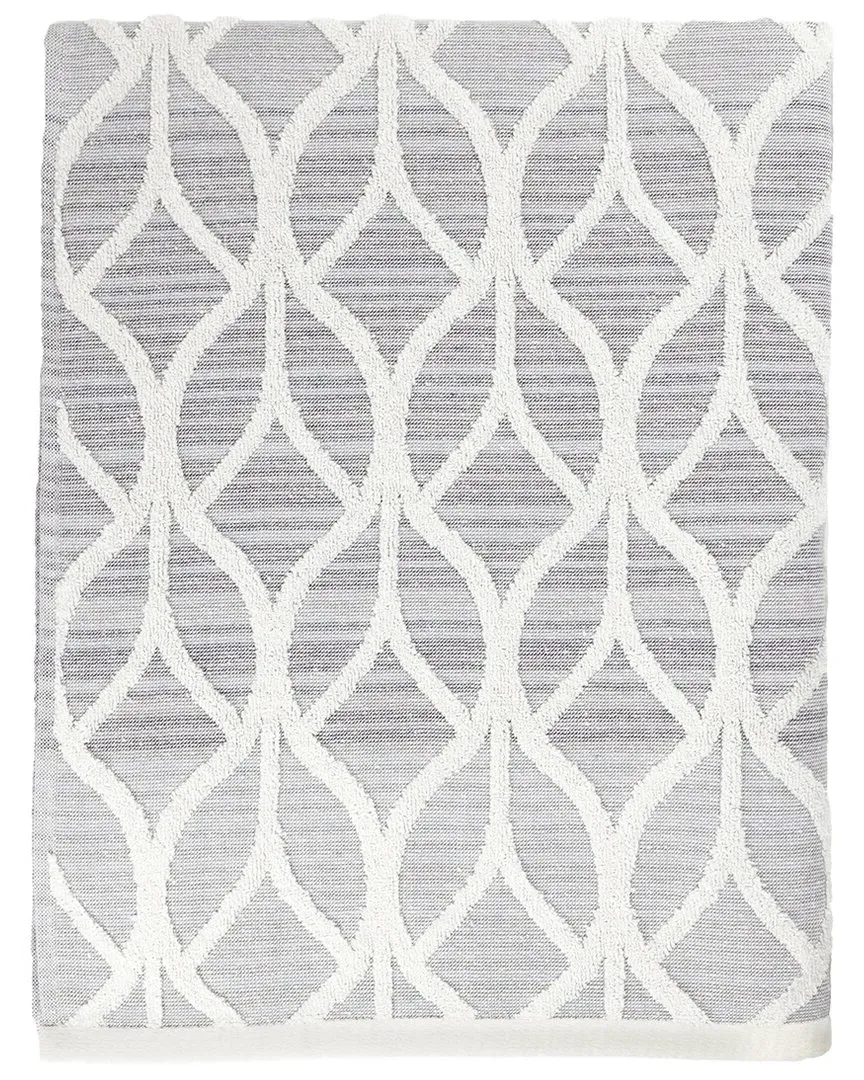 Alev Jacquard Bath Towel - Grey, Turkish Cotton