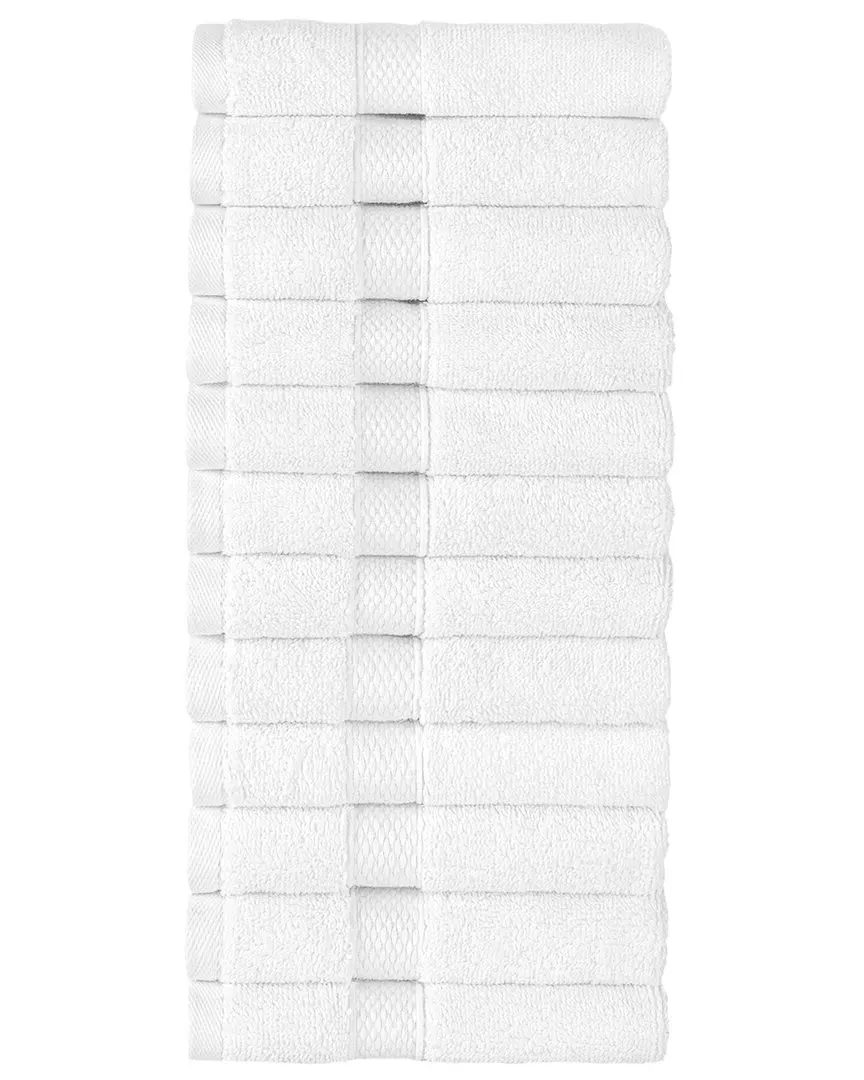 Anovia 12-Piece Washcloth Set - White, Turkish Cotton image