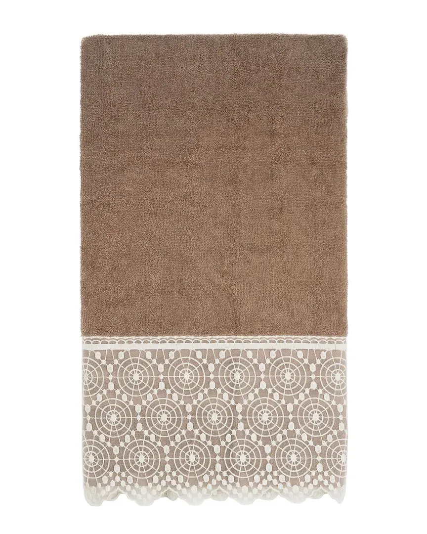 Arian Lace Embellished Bath Towel - Cream, Turkish Cotton