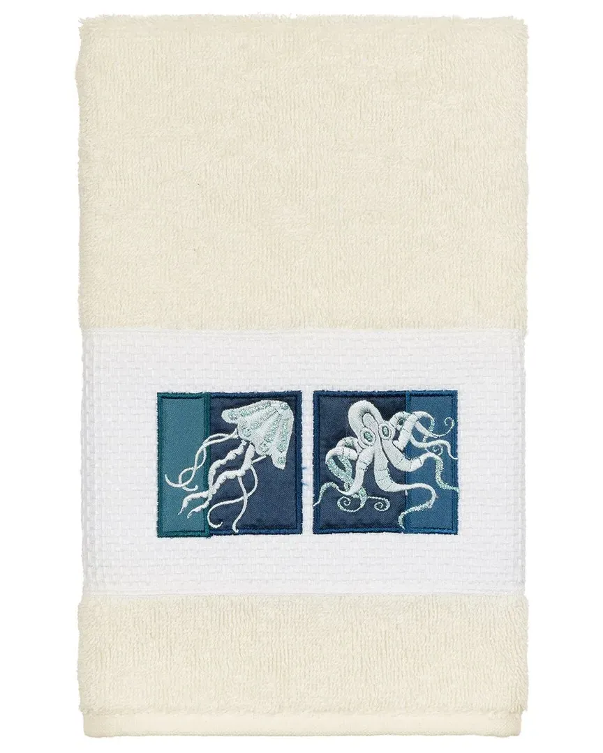 Ava Embellished Hand Towel - Cream, Turkish Cotton image