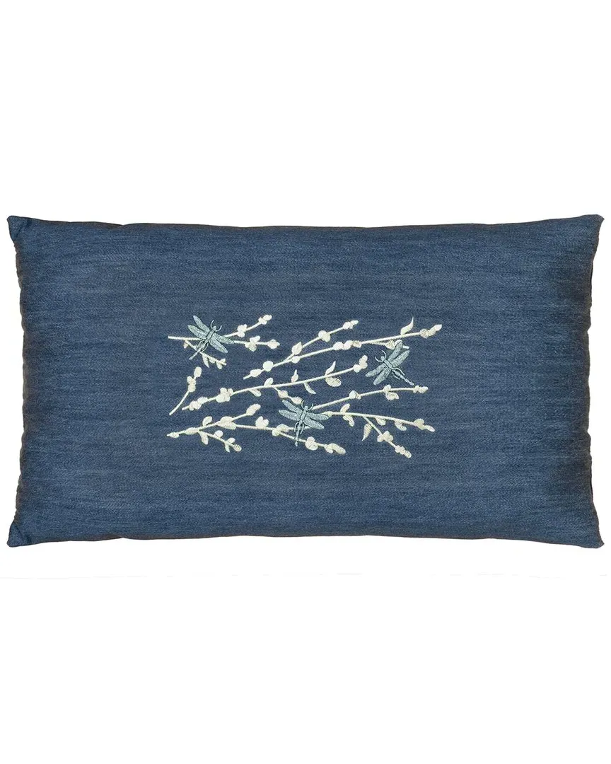 Braelyn Lumbar Pillow Cover - Blue, Cotton image