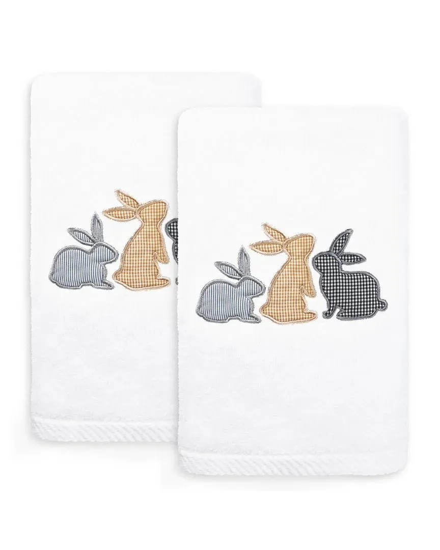 Bunny Row Hand Towel - White, Turkish Cotton