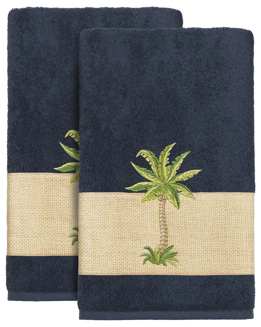 Colton 2-Piece Bath Towel Set - Blue, Turkish Cotton