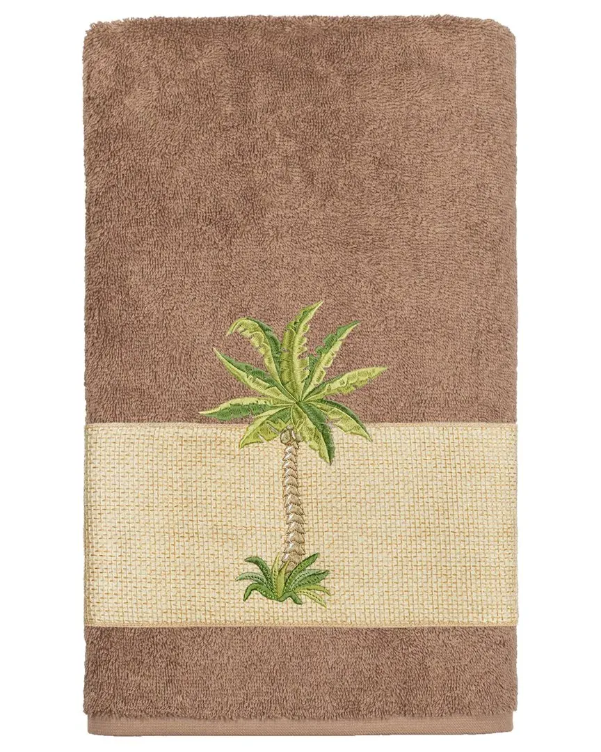 Colton Embellished Bath Towel - Beige, Turkish Cotton
