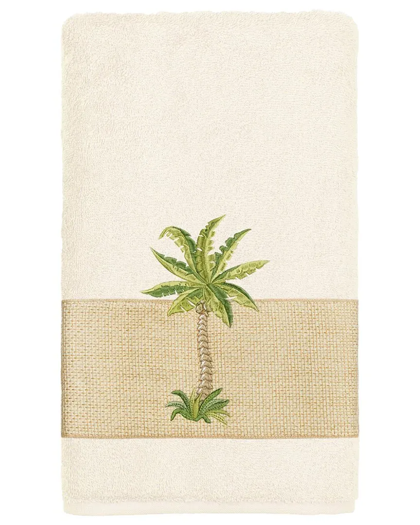 Colton Embellished Bath Towel - Cream, Turkish Cotton