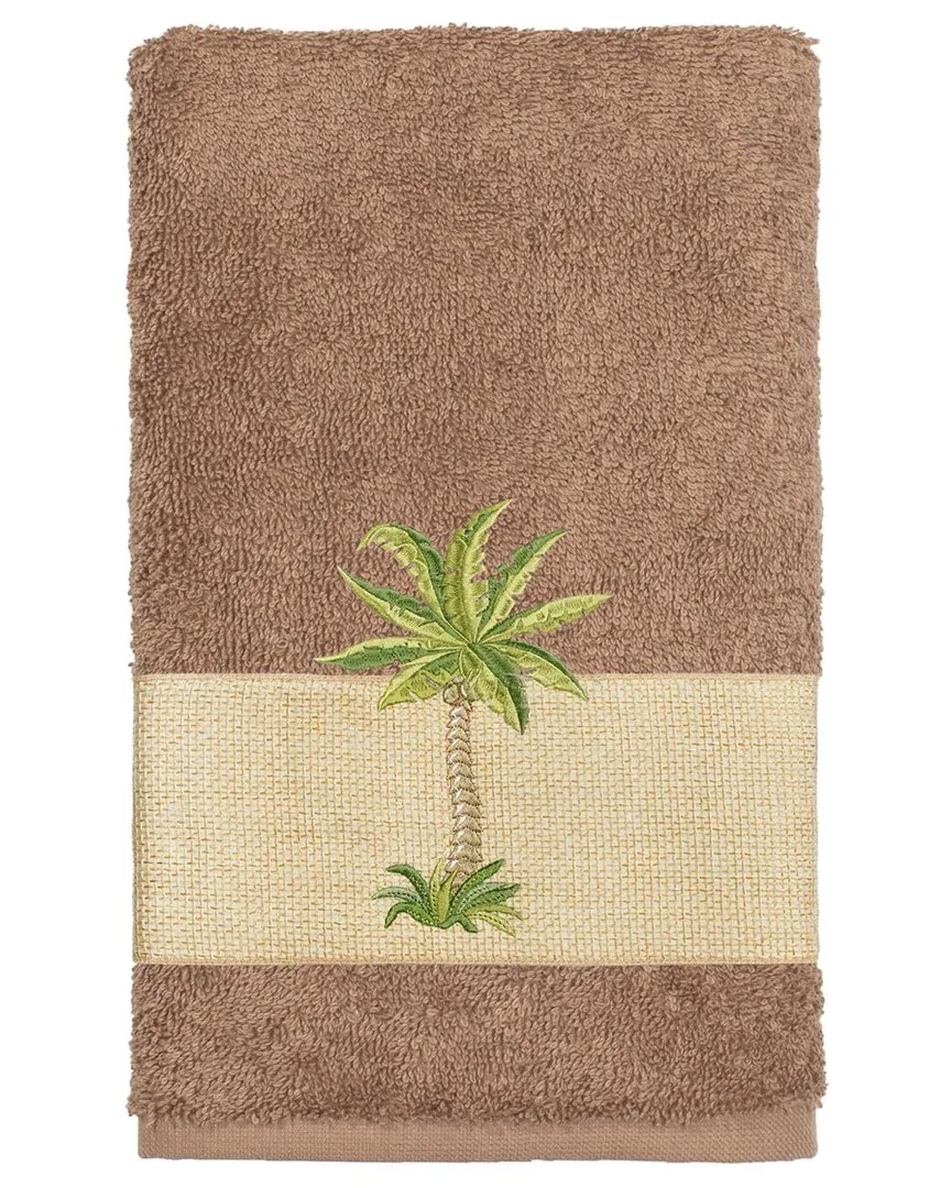 Colton Embellished Hand Towel - Latte, Turkish Cotton