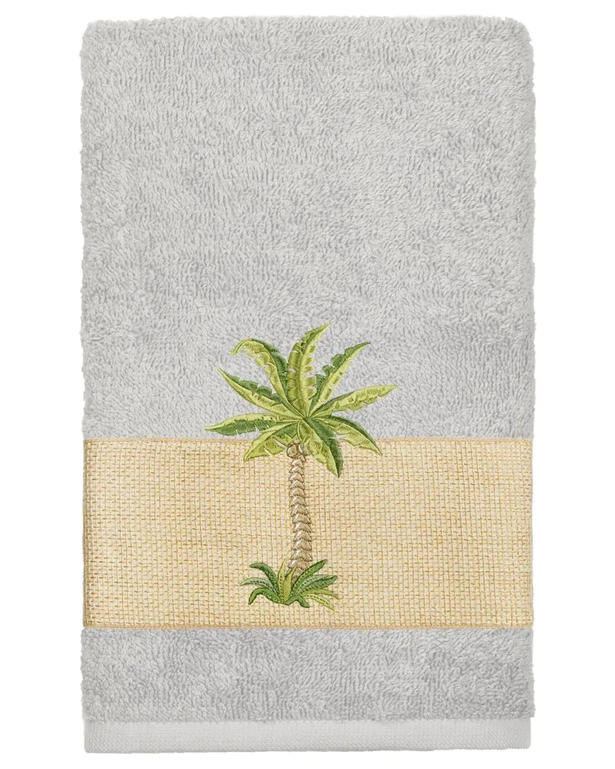 Colton Embellished Hand Towel - Light Grey, Turkish Cotton